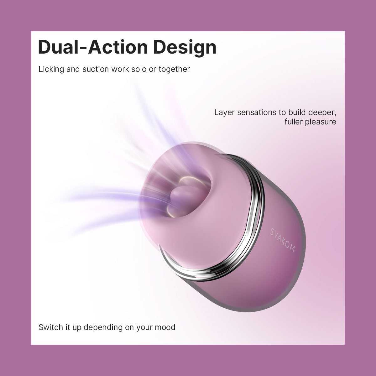 KLITTY Triple-Action Tongue Licking & Suction Vibrator By SVAKOM