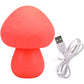 Mochi Mushroom Vibe 10 Function Silicone Rechargeable Vibrator - Orange