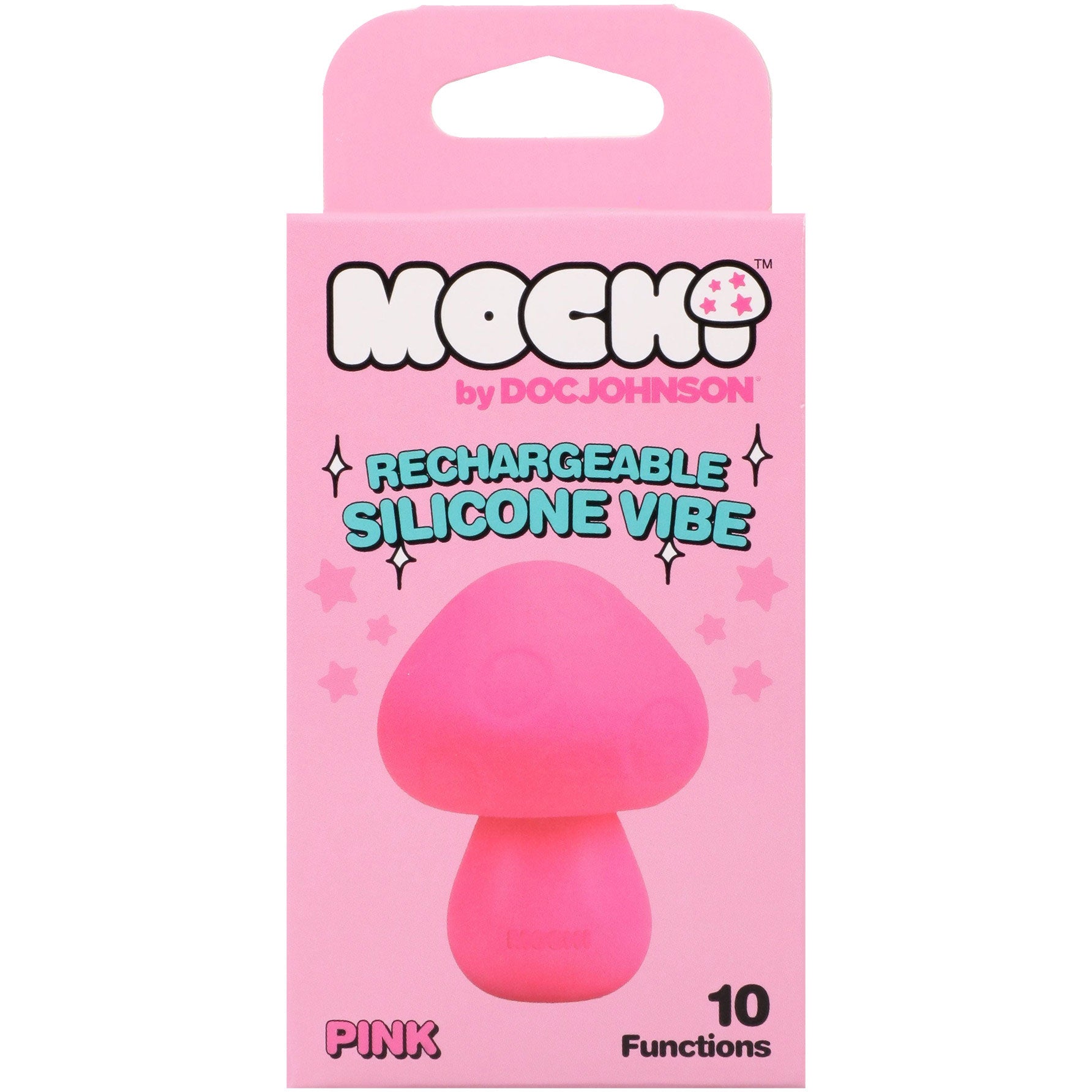 Mochi Mushroom Vibe 10 Function Silicone Rechargeable Vibrator - Pink