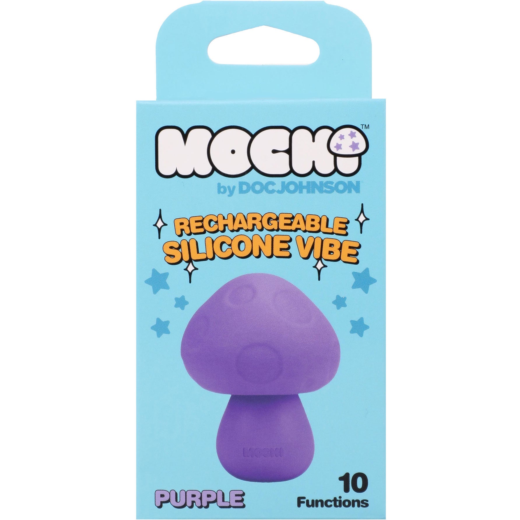 Mochi Mushroom Vibe 10 Function Silicone Rechargeable Vibrator - Purple