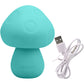 Mochi Mushroom Vibe 10 Function Silicone Rechargeable Vibrator - Teal