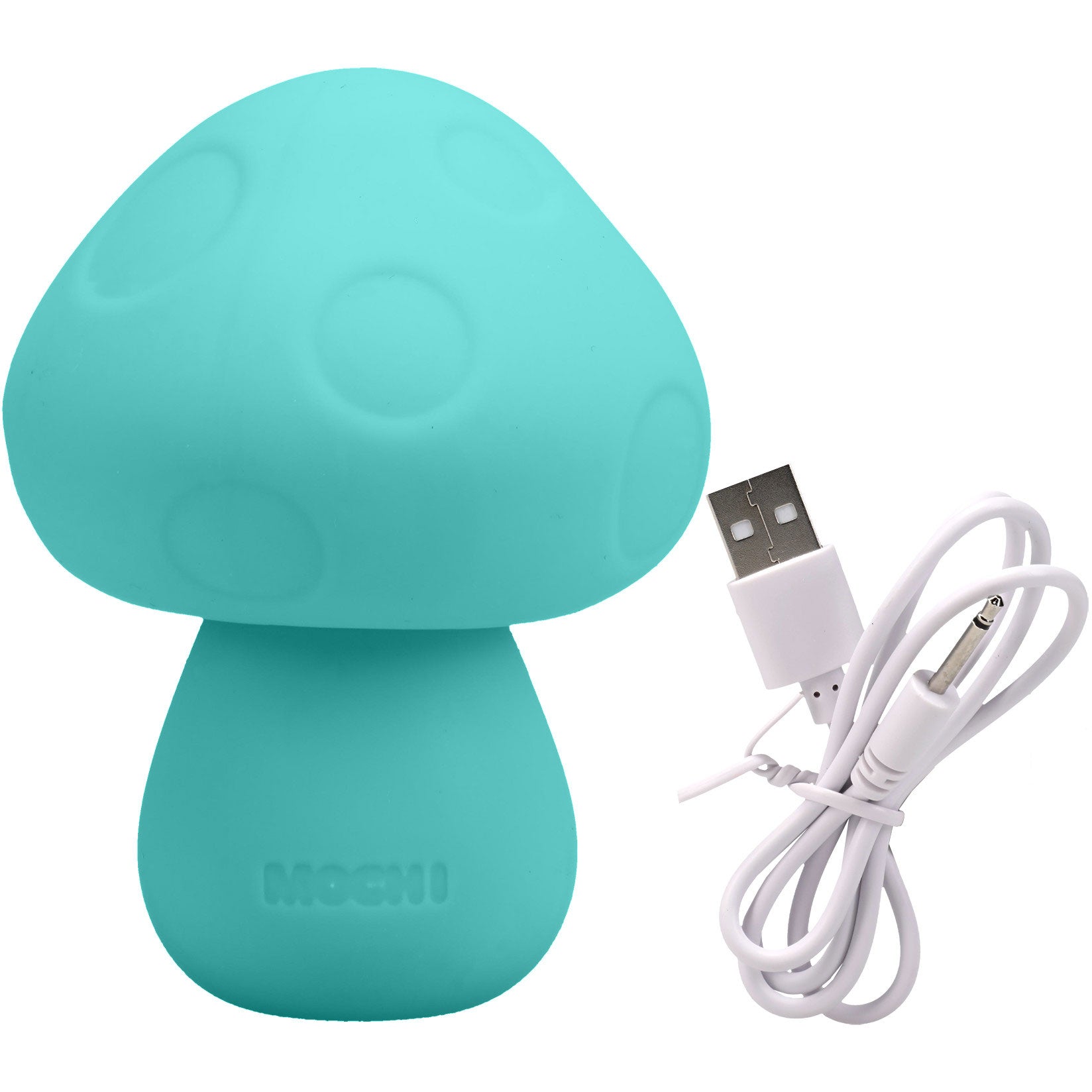 Mochi Mushroom Vibe 10 Function Silicone Rechargeable Vibrator - Teal
