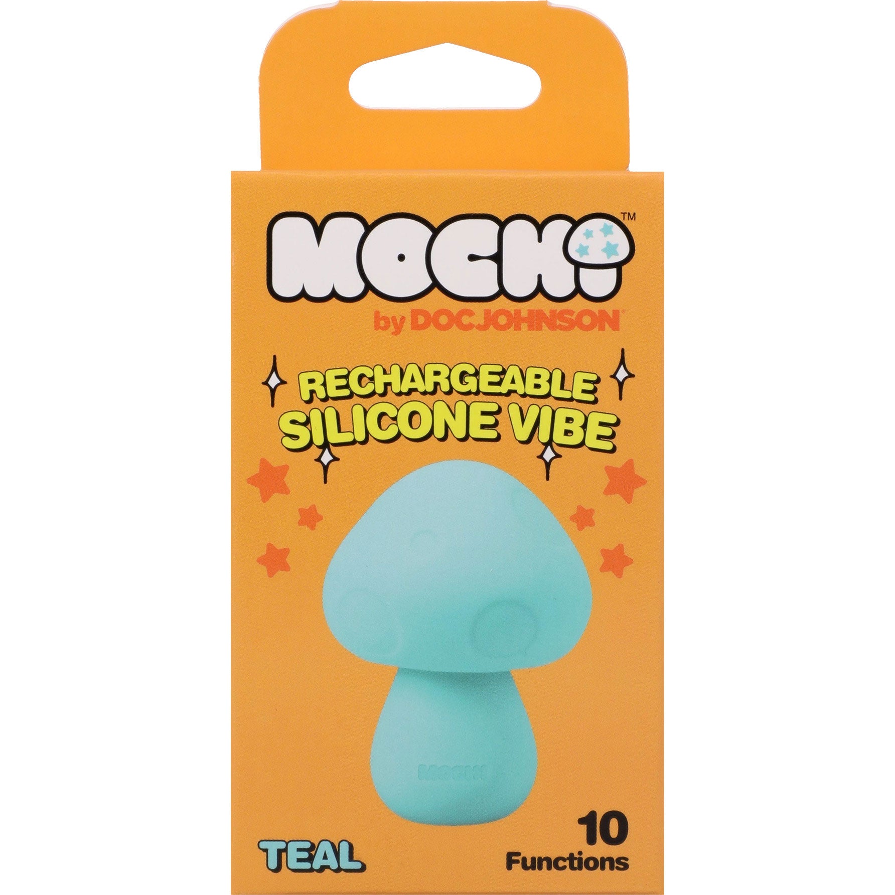 Mochi Mushroom Vibe 10 Function Silicone Rechargeable Vibrator - Teal