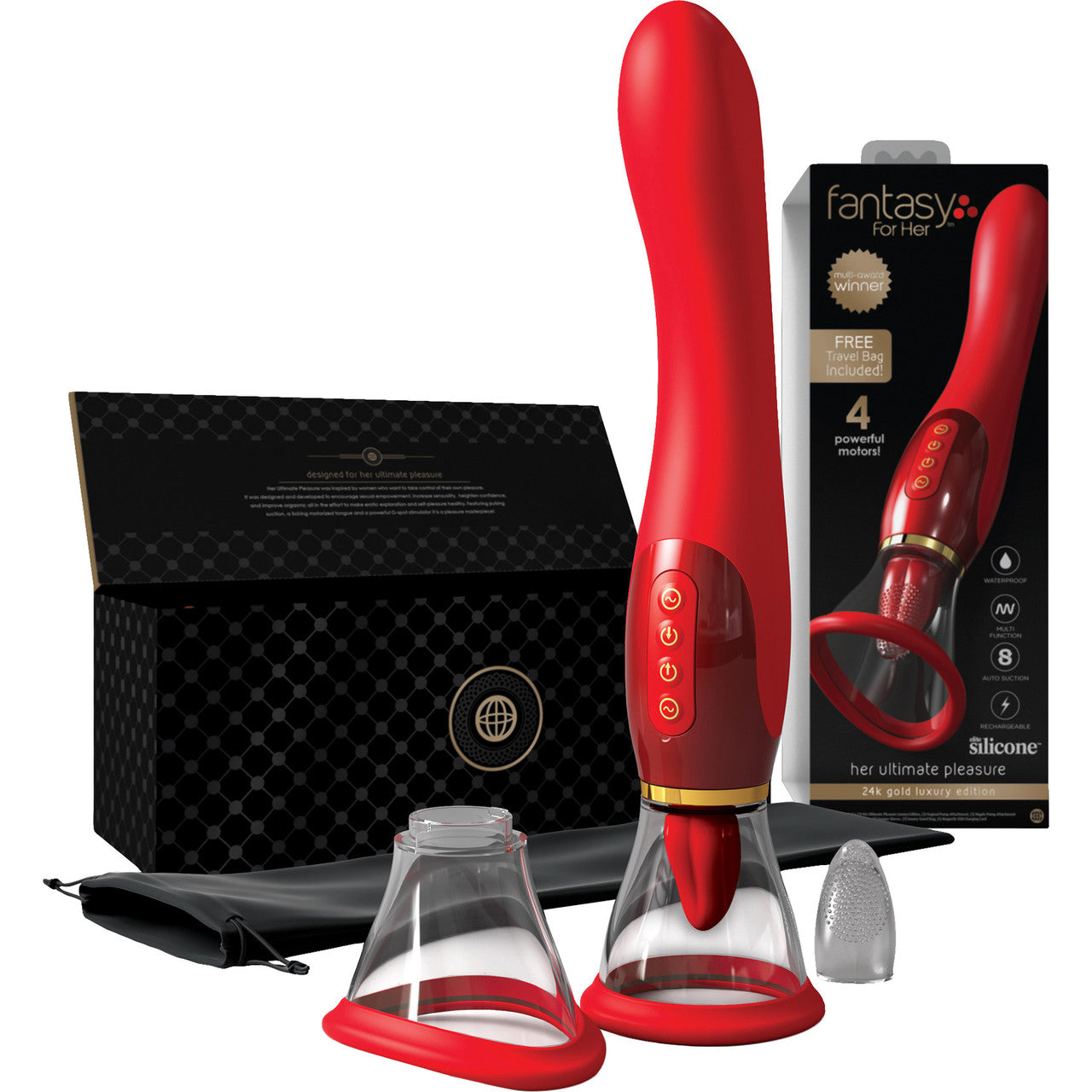 Fantasy For Her - Her Ultimate Pleasure Dual Oral Sex Simulator & G-Spot Vibrator 24K Gold Luxury Edition