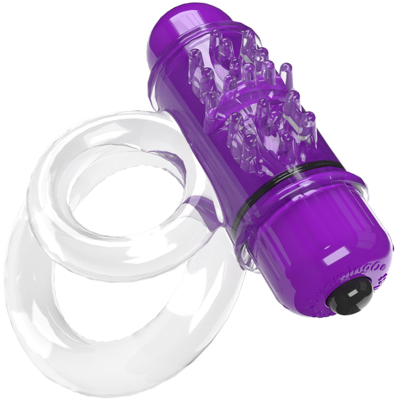 4B DoubleO 6 Super-Powered Vibrating Double Cock Ring By Screaming O - Grape