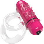 4B DoubleO 6 Super-Powered Vibrating Double Cock Ring By Screaming O - Strawberry