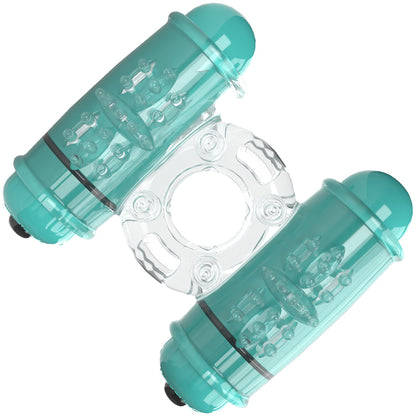 4B Double Wammy Dual Motor Vibrating Cock Ring By Screaming O - Kiwi