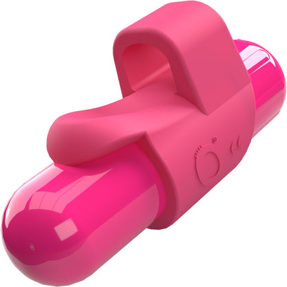 4T FingO Slim Silicone Fingertip Bullet Vibrator By Screaming O - Strawberry