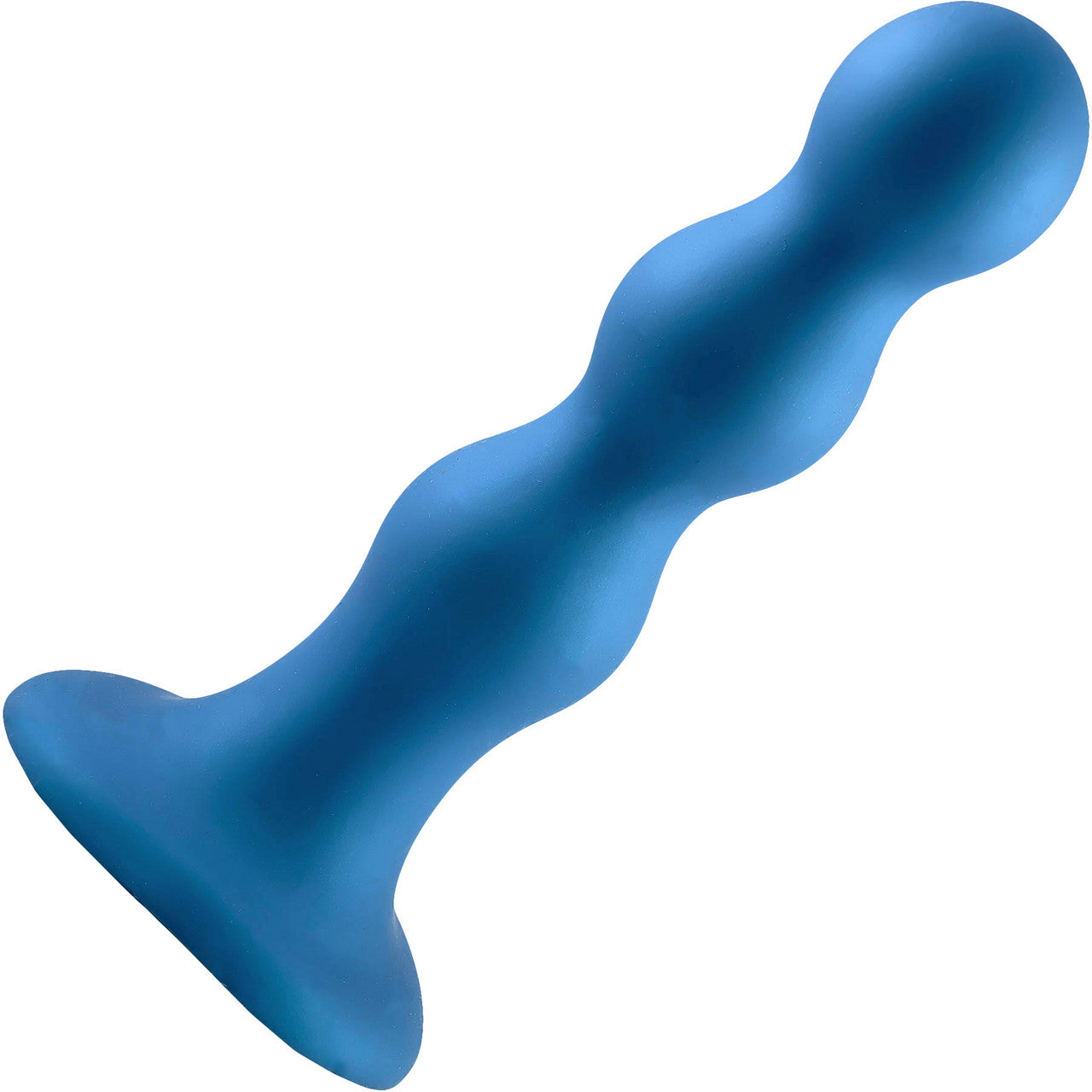 Strap-on-Me Hybrid Collection Ballsy Silicone Suction Cup Dildo - S Metallic Blue