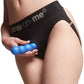 Strap-on-Me Hybrid Collection Ballsy Silicone Suction Cup Dildo - L Metallic Blue