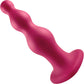 Strap-on-Me Hybrid Collection Beads Silicone Suction Cup Dildo - XXL Metallic Raspberry Pink