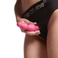 Strap-on-Me Hybrid Collection Beads Silicone Suction Cup Dildo - XXL Metallic Raspberry Pink