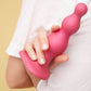 Strap-on-Me Hybrid Collection Beads Silicone Suction Cup Dildo - L Metallic Raspberry Pink