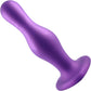 Strap-on-Me Hybrid Collection Curvy Silicone Suction Cup Dildo - S Metallic Purple