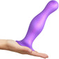 Strap-on-Me Hybrid Collection Curvy Silicone Suction Cup Dildo - XXL Metallic Purple