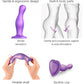 Strap-on-Me Hybrid Collection Curvy Silicone Suction Cup Dildo - XXL Metallic Purple