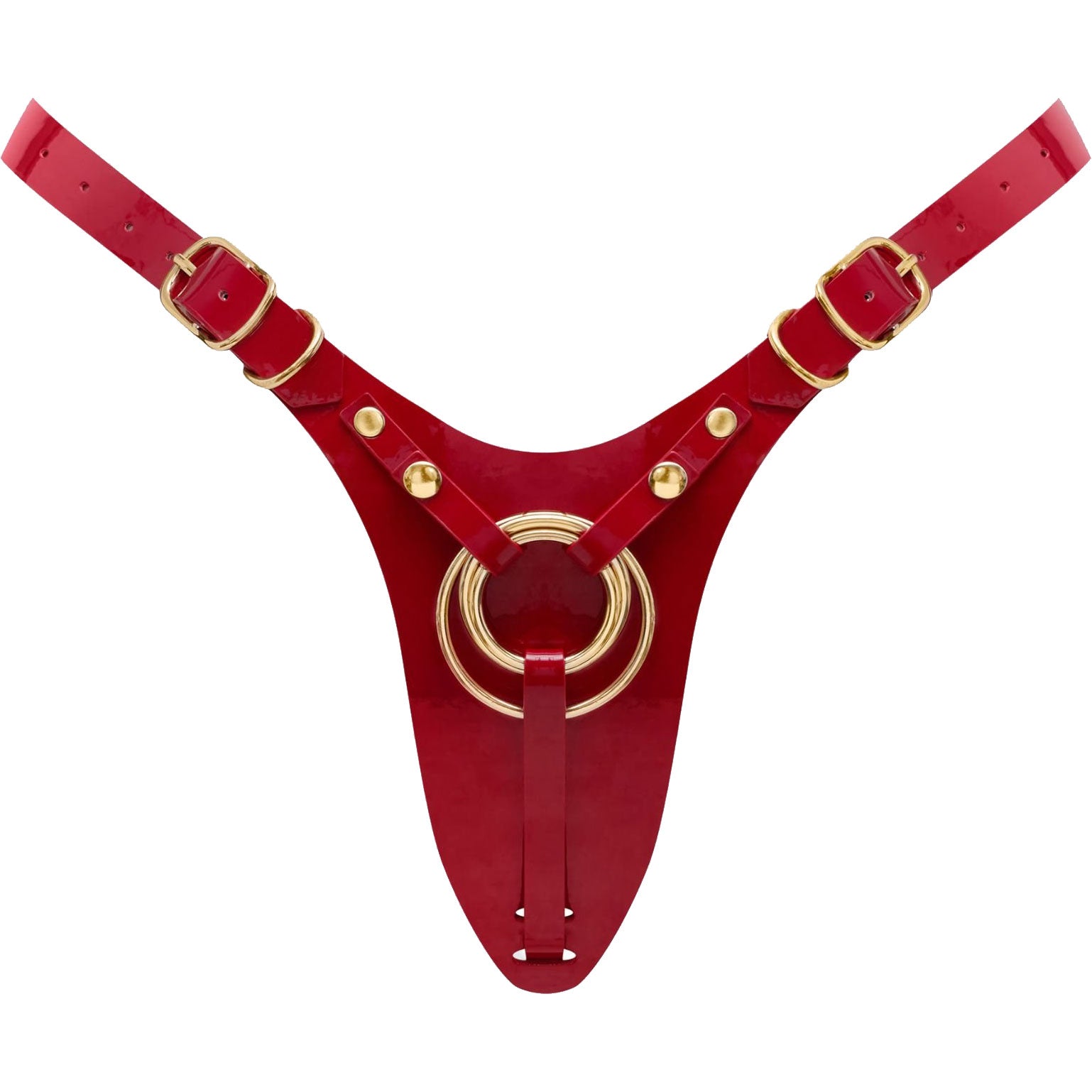 Strap-on-Me Fabulous Faux Leather Harness - Red