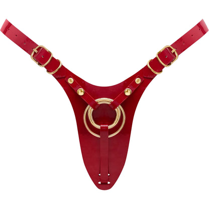 Strap-on-Me Fabulous Faux Leather Harness - Red