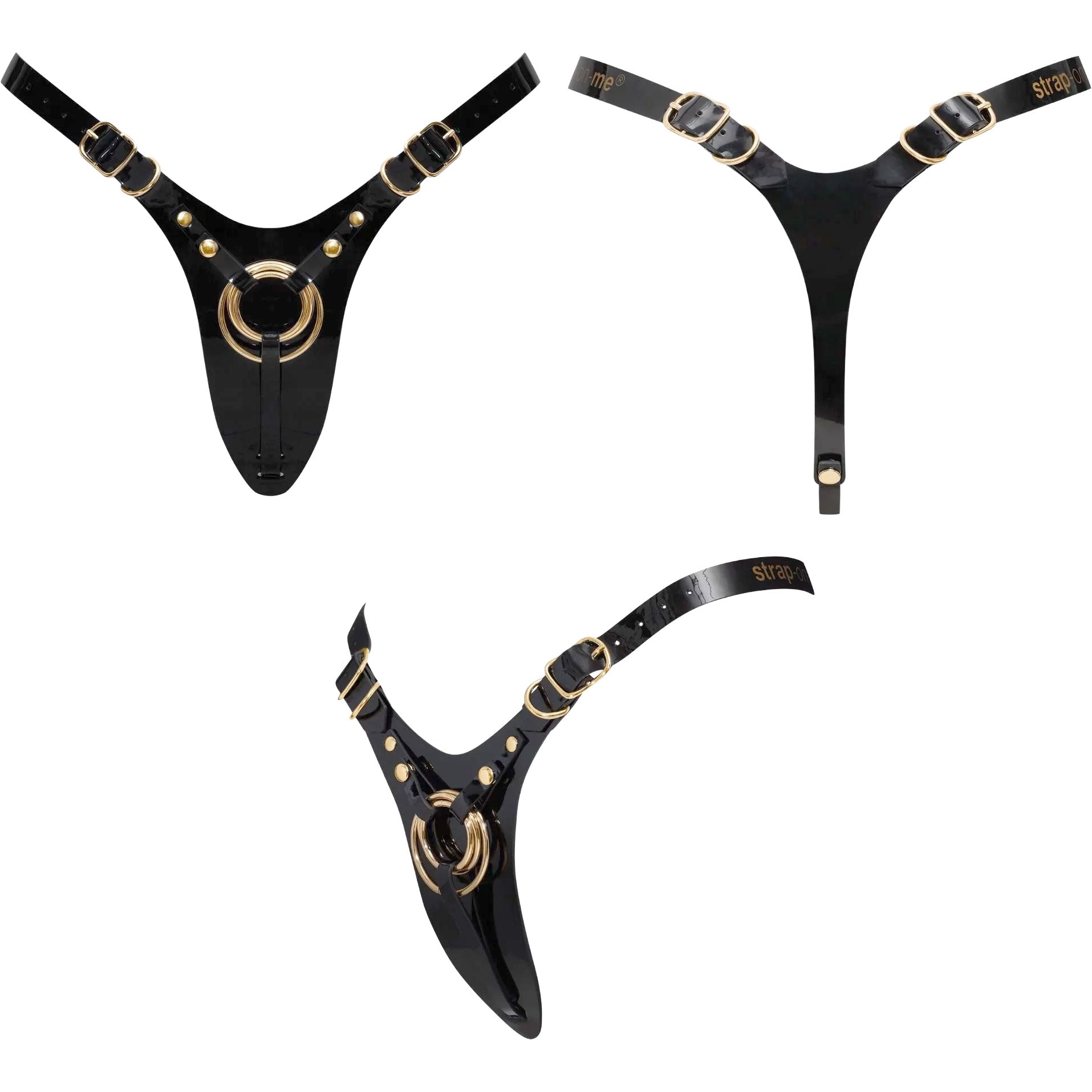 Strap-on-Me Fabulous Faux Leather Harness - Black