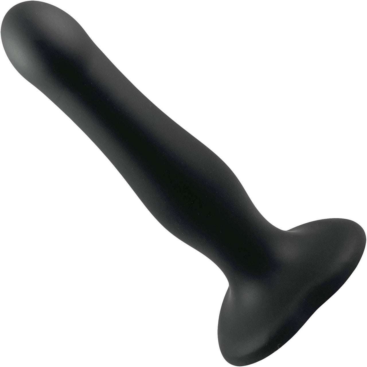 Strap-on-Me Inflatable Silicone Suction Cup Dildo Plug - Black