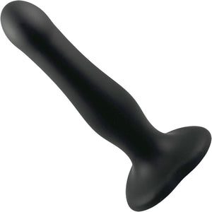 Strap-on-Me Inflatable Silicone Suction Cup Dildo Plug - Black