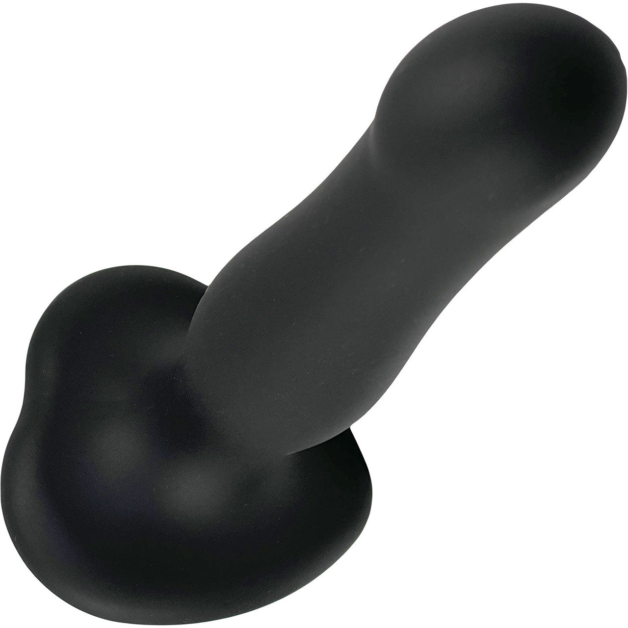 Strap-on-Me Inflatable Silicone Suction Cup Dildo Plug - Black