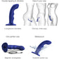 Strap-on-Me Tapping Dildo Wave Rechargeable Waterproof Silicone Vibrating Suction Cup Dildo - Night Blue