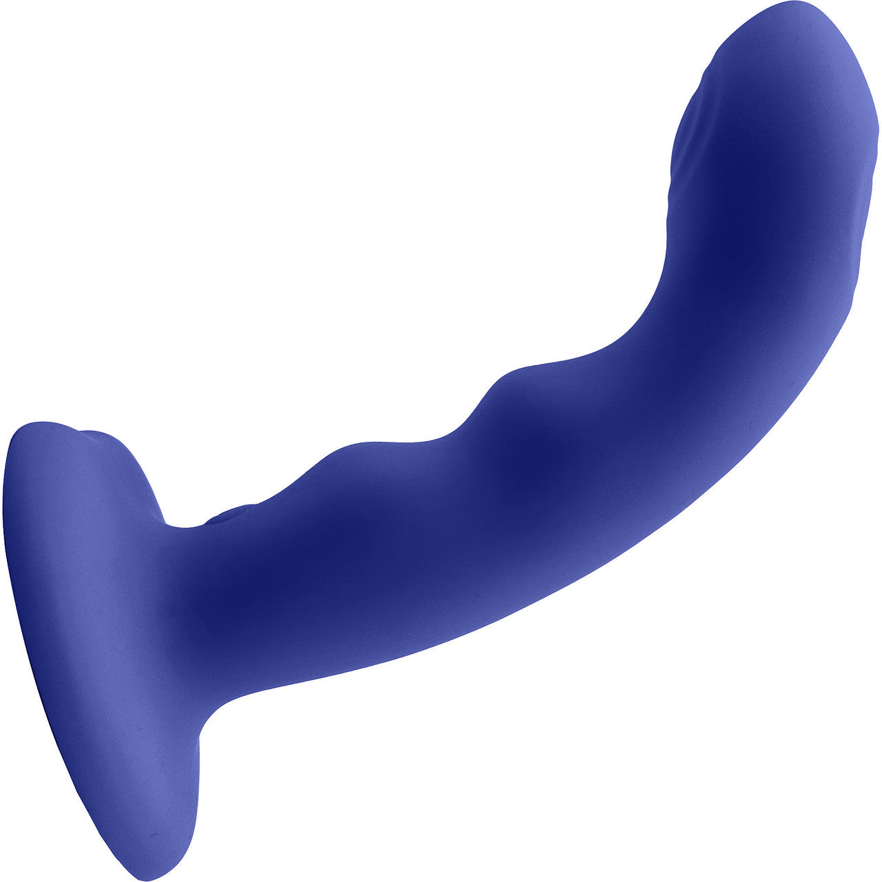 Strap-on-Me Tapping Dildo Wave Rechargeable Waterproof Silicone Vibrating Suction Cup Dildo - Night Blue