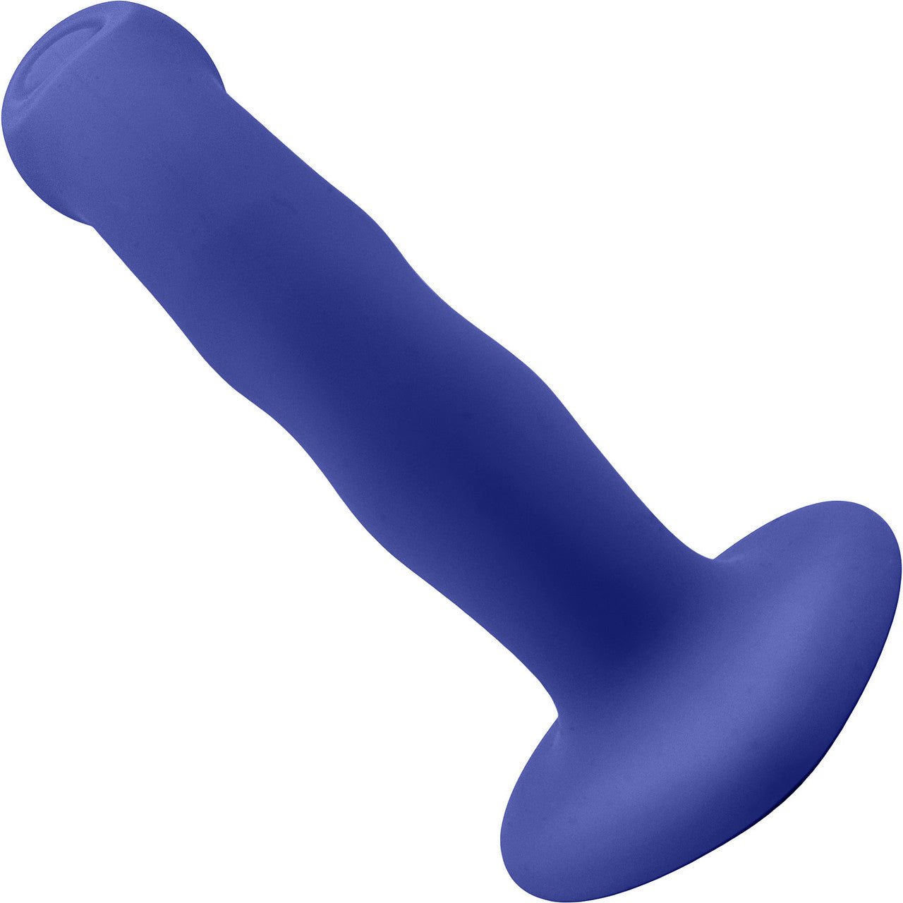 Strap-on-Me Tapping Dildo Wave Rechargeable Waterproof Silicone Vibrating Suction Cup Dildo - Night Blue