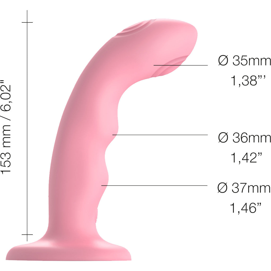 Strap-on-Me Tapping Dildo Wave Rechargeable Waterproof Silicone Vibrating Suction Cup Dildo - Coral Pink