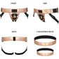 Strap-on-Me Curious Leatherette Harness - Holographic Rose Gold