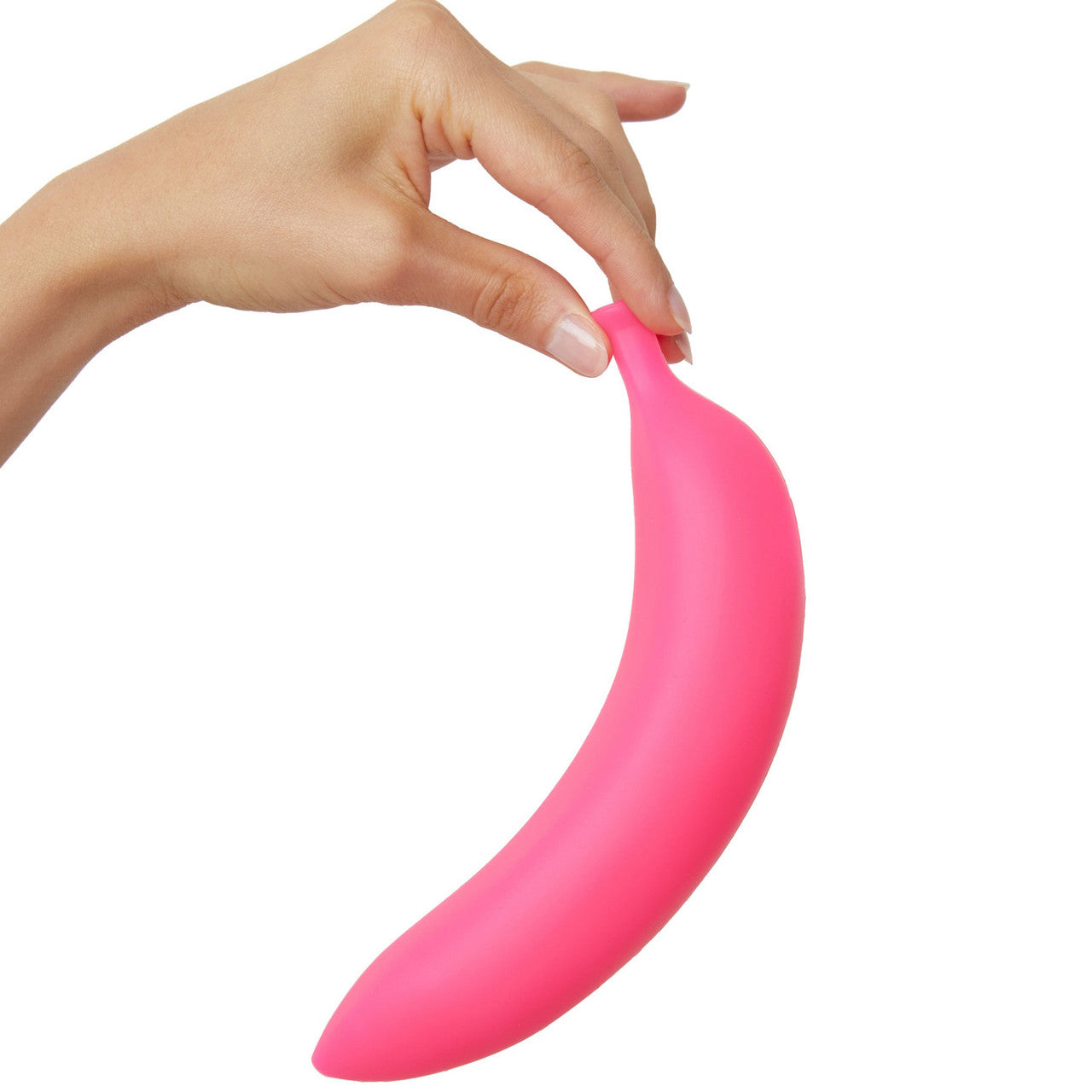 Oh Oui Banana Discreet Silicone Dildo With Vibrating Bullet By Love To Love - Danger Pink