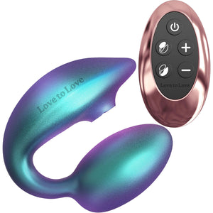 Wonderlover Air Pulse Clitoral Stimulator & Vibrating G-Spot Egg By Love To Love - Iridescent Turquoise