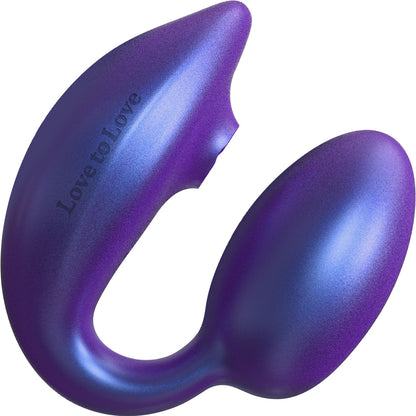 Wonderlover Air Pulse Clitoral Stimulator & Vibrating G-Spot Egg By Love To Love - Iridescent Night