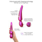 Pleaser Rechargeable Silicone Clitoral Flapping Stimulator With Remote By Love To Love - Iridescent Berry