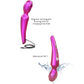 Pleaser Rechargeable Silicone Clitoral Flapping Stimulator With Remote By Love To Love - Iridescent Berry