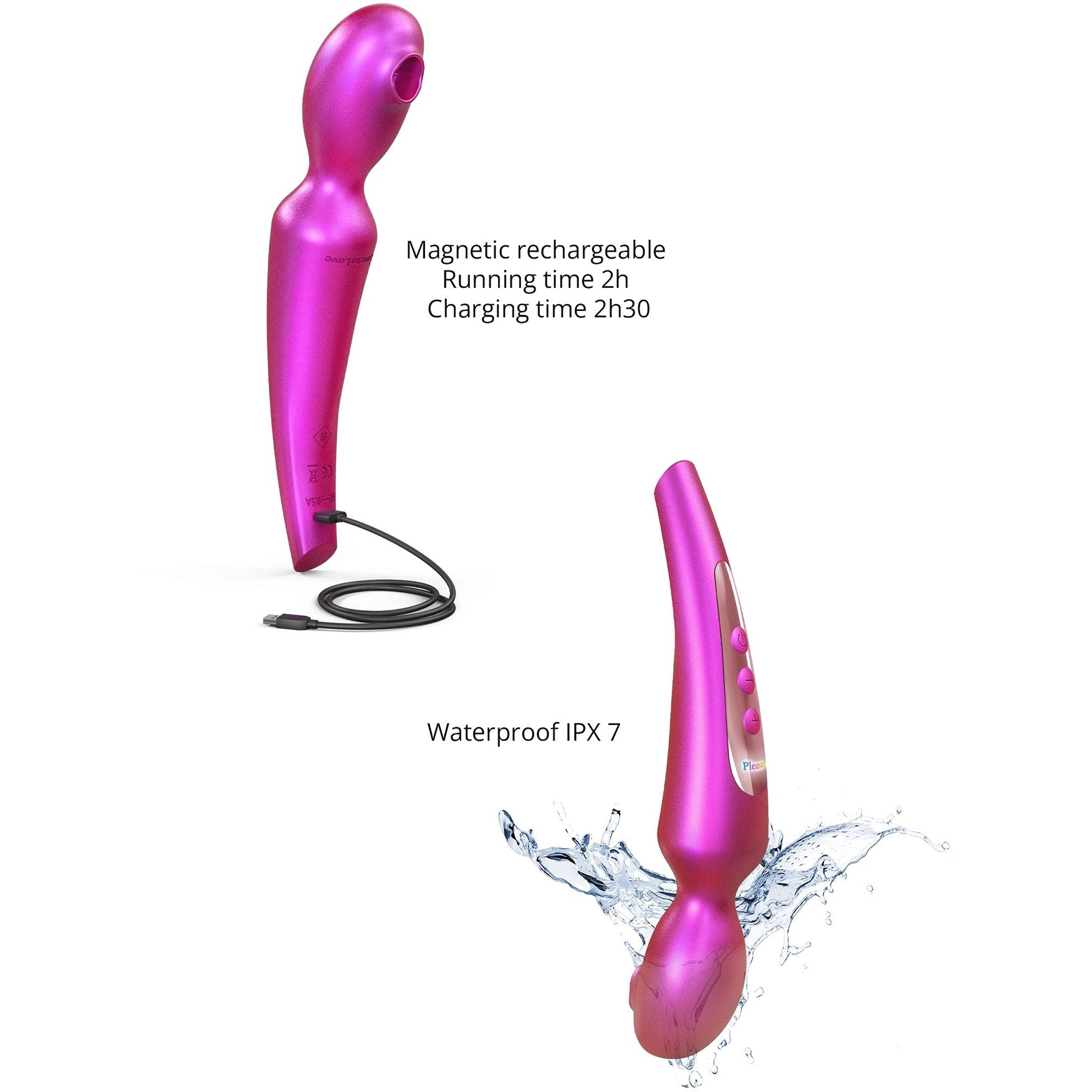 Pleaser Rechargeable Silicone Clitoral Flapping Stimulator With Remote By Love To Love - Iridescent Berry