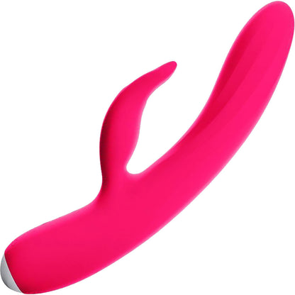 Thumper Bunny Rechargeable Silicone Tapping Dual Vibe Rabbit Vibrator By VeDO - Pink