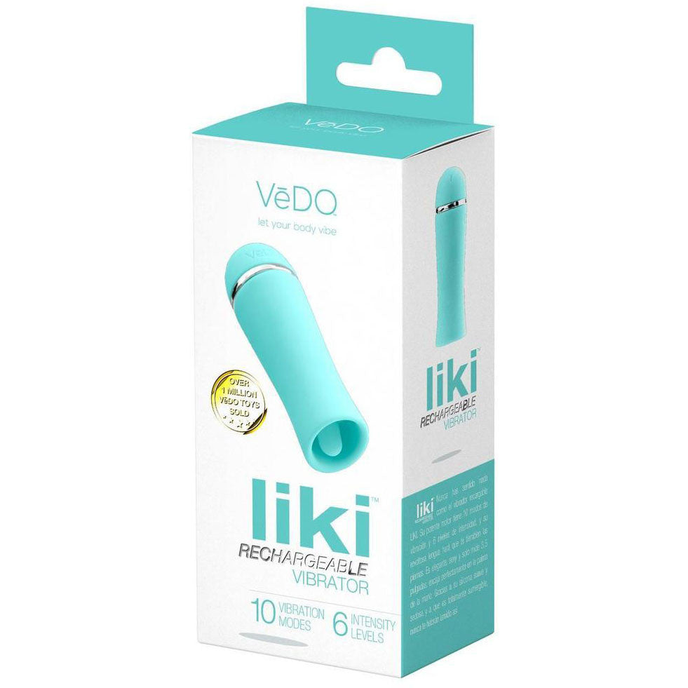 LIKI Rechargeable Silicone Clitoral Flicker Vibrator By VeDO - Tease Me Turquoise