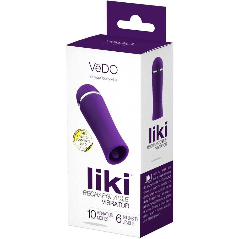 LIKI Rechargeable Silicone Clitoral Flicker Vibrator By VeDO - Deep Purple