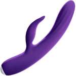 Thumper Bunny Rechargeable Silicone Tapping Dual Vibe Rabbit Vibrator By VeDO - Purple