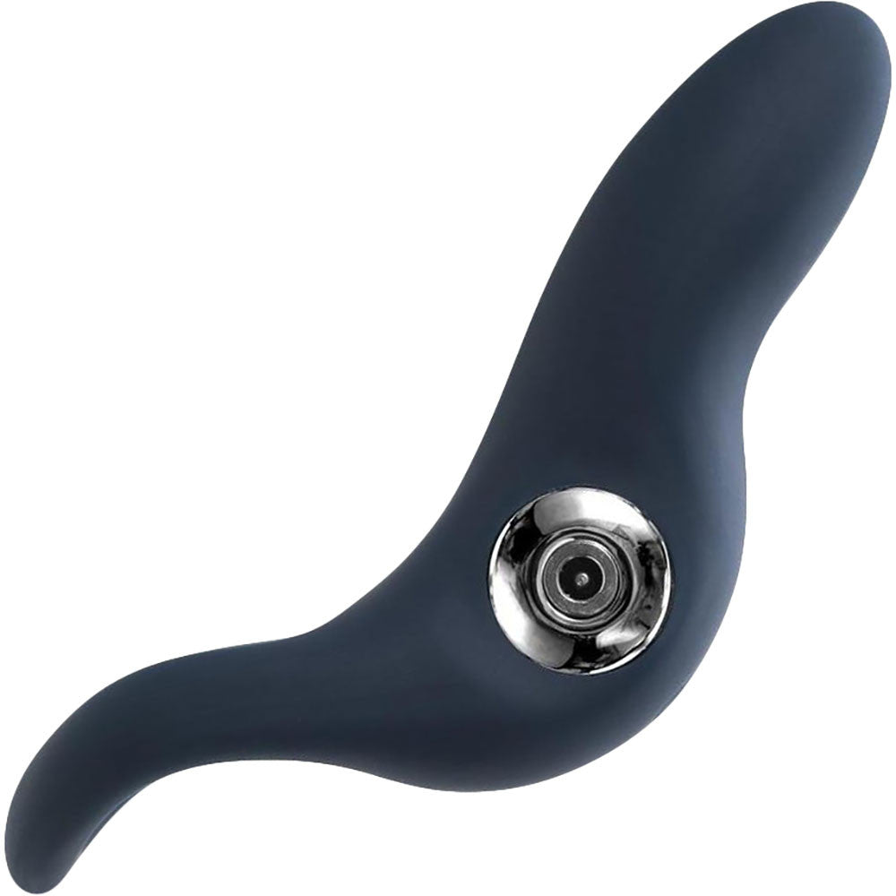 Sexy Bunny Rechargeable Silicone Vibrating Cock Ring by VeDO - Black Pearl