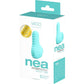 NEA Rechargeable Silicone Waterproof Vibrating Finger Bullet by VeDO - Tease Me Turquoise