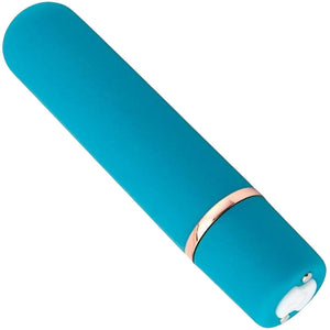 Nubii Tulla 10 Pattern Rechargeable Silicone Waterproof Bullet Vibrator By Nu Sensuelle - Blue