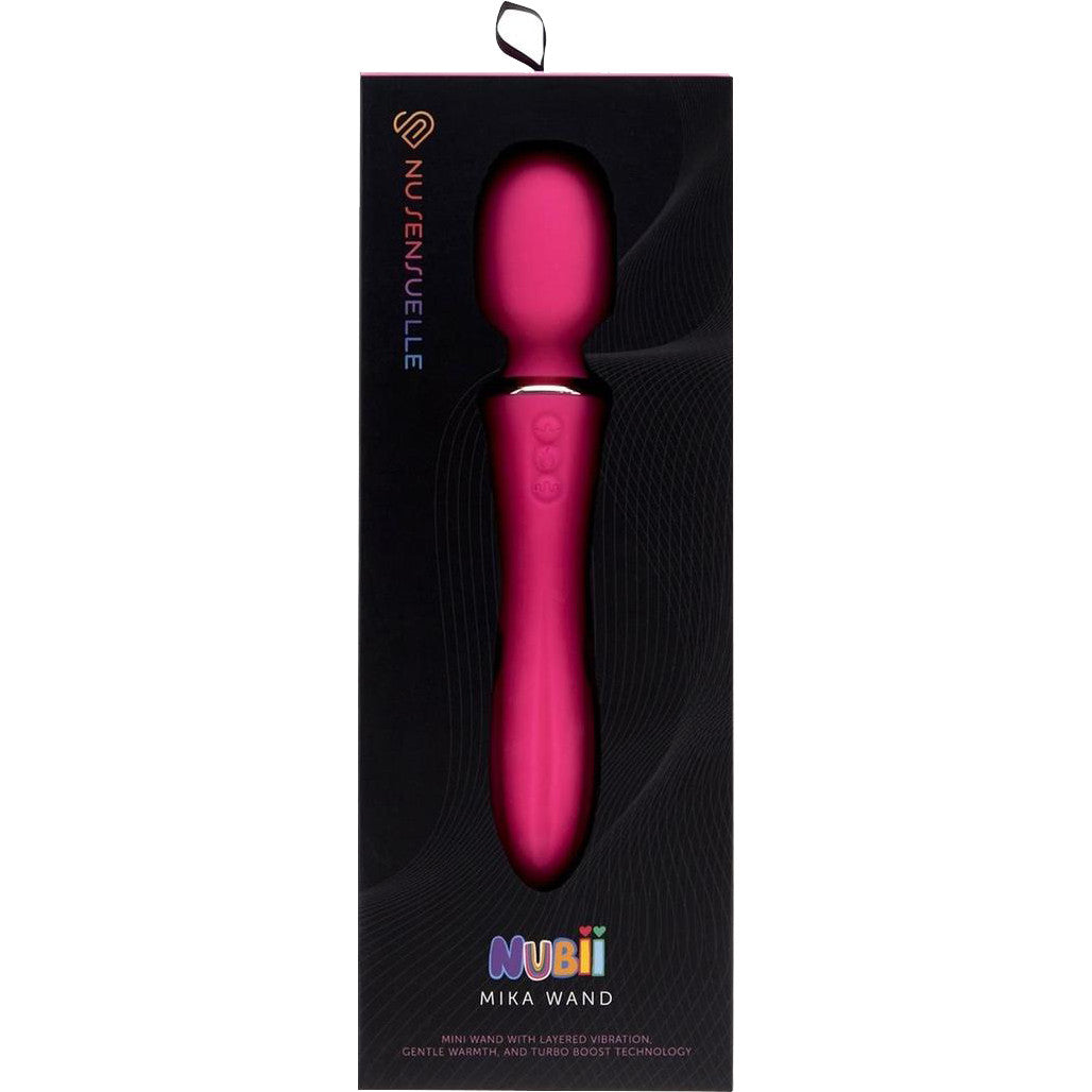 Nubii Mika Silicone Rechargeable Waterproof Mini Wand Massager By Nu Sensuelle - Pink