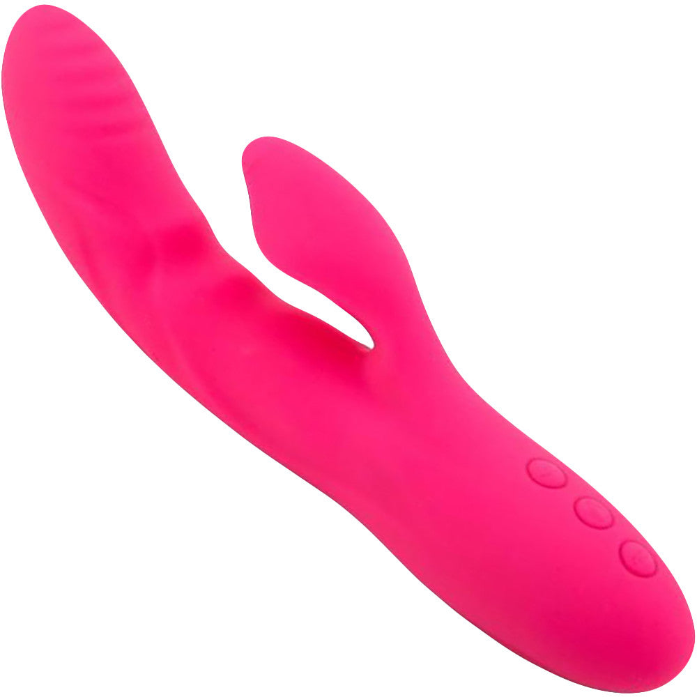 Nubii Kiah 17+3 Function Rabbit Rechargeable Silicone Dual Stim Vibrator By Nu Sensuelle - Pink