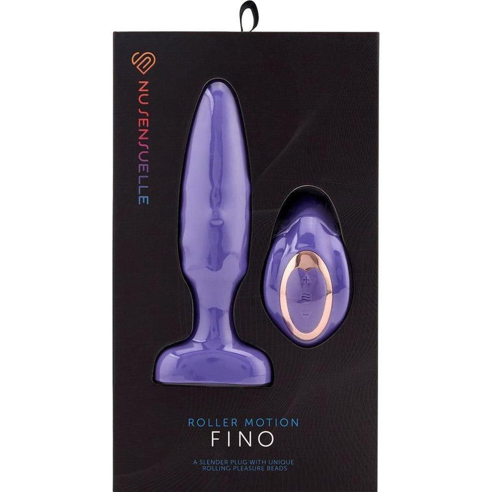 Andii Fino Rechargeable Silicone Vibrating Anal Plug With Roller Motion & Remote By Nu Sensuelle - Ultra Violet