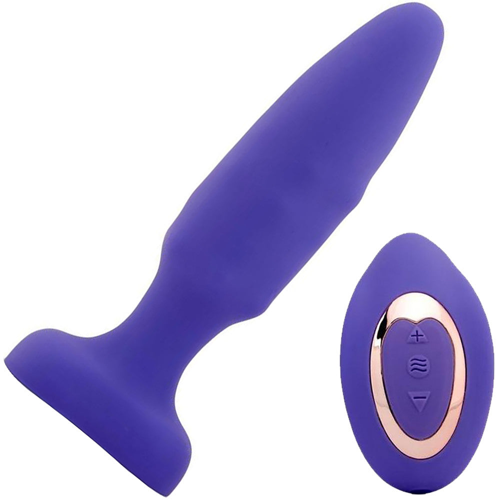 Andii Fino Rechargeable Silicone Vibrating Anal Plug With Roller Motion & Remote By Nu Sensuelle - Ultra Violet