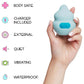 Unbound Squish Squeeze Responsive Rechargeable Waterproof Silicone Vibrator - Aqua & Teal