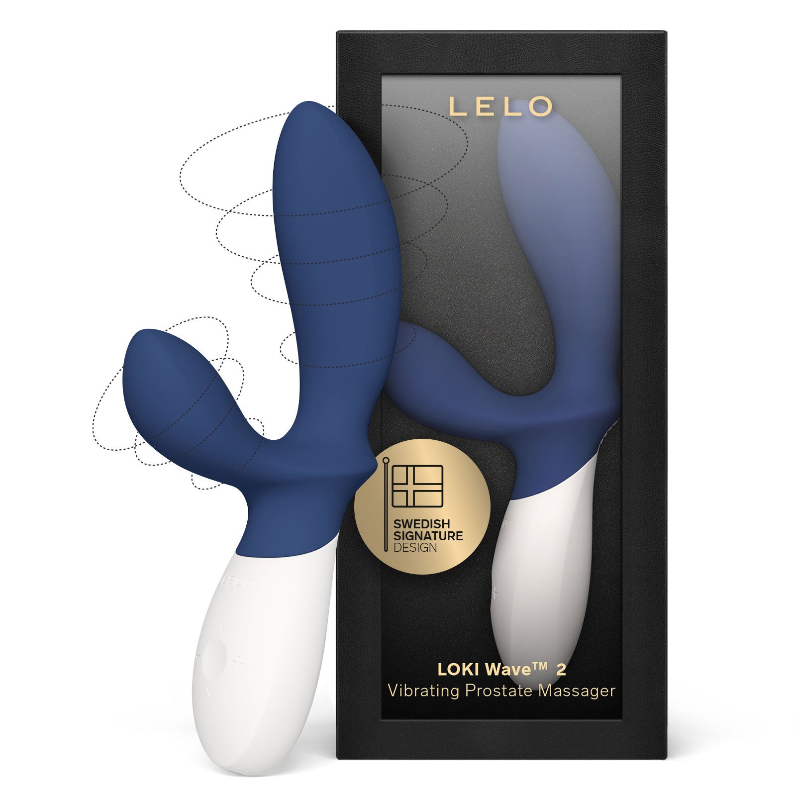 LELO LOKI Wave™ 2 Silicone Vibrating Prostate Massager - Base Blue